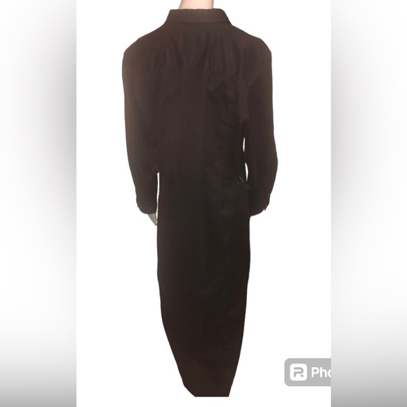 Vintage Lauren Ralph Lauren Safari Outfitters Denim Maxi Utility Dress Size 12 - Picture 2 of 9